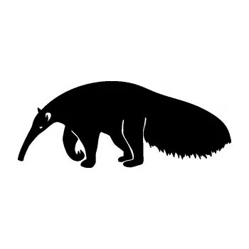 Samolepící dekorace Mravenečník 001 levá (01 - černá) SAMOLEPKA NA AUTO, NÁLEPKA, FÓLIE, POLEP, TUNING, VLASTNÍ TEXT, TISK, AUTOSAMOLEPKY.cz, POLEPY, OBRÁZEK, LOGO, 3D STICKERS