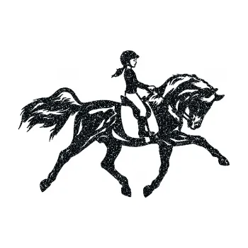 Samolepící dekorace SAMOLEPKA Kůň 060 pravá dítě jezdí na koni parkur (85 - Ultra Metalic černá) NA AUTO, NÁLEPKA, FÓLIE, POLEP, TUNING, VLASTNÍ TEXT, TISK, AUTOSAMOLEPKY.cz, POLEPY, OBRÁZEK, LOGO, SAMOLEPKY