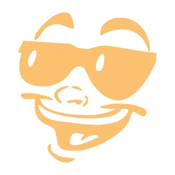 Samolepící dekorace Obličej 005 levá veselý s brýlemi (08 - béžová) SAMOLEPKA NA AUTO, NÁLEPKA, FÓLIE, POLEP, TUNING, VLASTNÍ TEXT, TISK, AUTOSAMOLEPKY.cz, POLEPY, OBRÁZEK, LOGO, 3D STICKERS