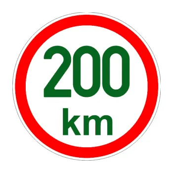 samolepka Maximální rychlost 200km - nejvyšší konstrukční rychlost (20 - tmavě zelená) SAMOLEPKA NA AUTO, NÁLEPKA, FÓLIE, POLEP, TUNING, VLASTNÍ TEXT, TISK, AUTOSAMOLEPKY.cz, POLEPY, OBRÁZEK, LOGO, 3D STICKERS