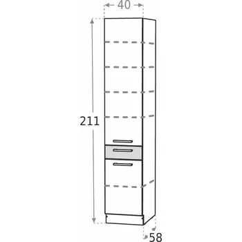 Kuchyňská skříňka Kuchyňská skříňka - spíž DUO SD4DS1