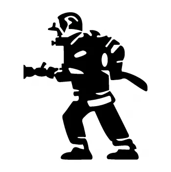 Samolepící dekorace SAMOLEPKA Hasič 013 levá (01 - černá) NA AUTO, NÁLEPKA, FÓLIE, POLEP, TUNING, VLASTNÍ TEXT, TISK, AUTOSAMOLEPKY.cz, POLEPY, OBRÁZEK, LOGO, SAMOLEPKY