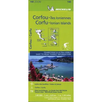 Michelin Korfu und Ionische Inseln 1:80.000
