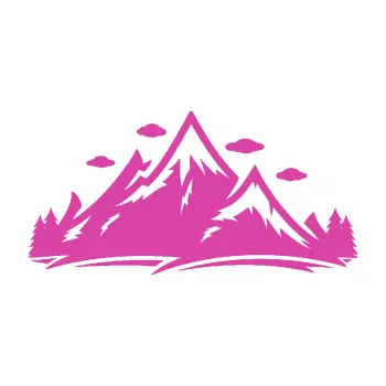 Samolepící dekorace Krajina hory 002 levá (16 - růžová) SAMOLEPKA NA AUTO, NÁLEPKA, FÓLIE, POLEP, TUNING, VLASTNÍ TEXT, TISK, AUTOSAMOLEPKY.cz, POLEPY, OBRÁZEK, LOGO, 3D STICKERS