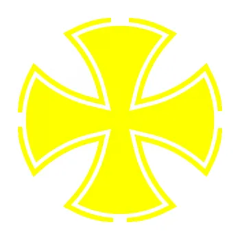 samolepka Maltézský kříž 003 (05 - žlutá citron) SAMOLEPKA NA AUTO, NÁLEPKA, FÓLIE, POLEP, TUNING, VLASTNÍ TEXT, TISK, AUTOSAMOLEPKY.cz, POLEPY, OBRÁZEK, LOGO, 3D STICKERS