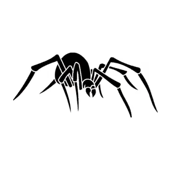 Samolepící dekorace SAMOLEPKA Pavouk 002 - pravá (01 - černá) NA AUTO, NÁLEPKA, FÓLIE, POLEP, TUNING, VLASTNÍ TEXT, TISK, AUTOSAMOLEPKY.cz, POLEPY, OBRÁZEK, LOGO, SAMOLEPKY