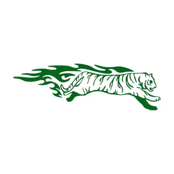 Samolepicí dekorace na vozidlo Animal flames 079 pravá tygr (20 - tmavě zelená) SAMOLEPKA NA AUTO, NÁLEPKA, FÓLIE, POLEP, TUNING, VLASTNÍ TEXT, TISK, AUTOSAMOLEPKY.cz, POLEPY, OBRÁZEK, LOGO, 3D STICKERS