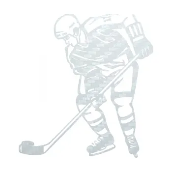 Autodoplněk Samolepka na auto Hokejista 029 levá (51 - 3D karbon bílý) NÁLEPKA, FÓLIE, POLEPY, TUNING, VLASTNÍ TEXT, TISK, AUTOSAMOLEPKY.cz, SAMOLEPKY, OBRÁZEK, LOGO, VÝROBA, PRODEJ