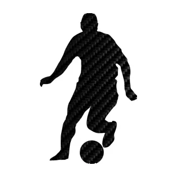 Samolepicí dekorace na vozidlo Fotbalista 046 levá (50 - 3D karbon černý) SAMOLEPKA NA AUTO, NÁLEPKA, FÓLIE, POLEP, TUNING, VLASTNÍ TEXT, TISK, AUTOSAMOLEPKY.cz, POLEPY, OBRÁZEK, LOGO, 3D STICKERS