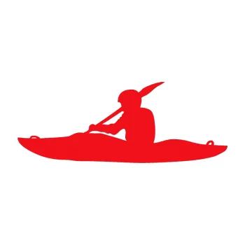 Polep vozidla SAMOLEPKA Kanoista 003 levá (10 - červená) NA AUTO, NÁLEPKA, FÓLIE, POLEP, TUNING, VLASTNÍ TEXT, TISK, AUTOSAMOLEPKY.cz, POLEPY, OBRÁZEK, LOGO, SAMOLEPKY