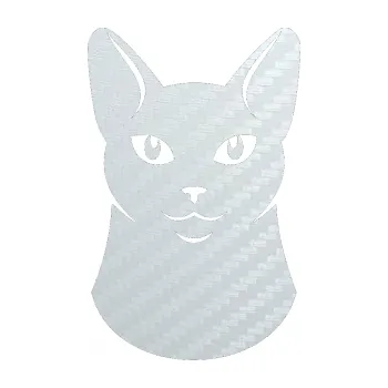 Samolepící dekorace SAMOLEPKA Kočka 005 levá (51 - 3D karbon bílý) NA AUTO, NÁLEPKA, FÓLIE, POLEP, TUNING, VLASTNÍ TEXT, TISK, AUTOSAMOLEPKY.cz, POLEPY, OBRÁZEK, LOGO, SAMOLEPKY