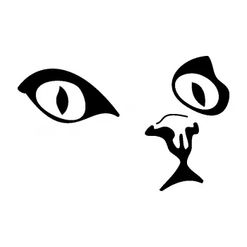 Samolepící dekorace Kočka 010 pravá (01 - černá) SAMOLEPKA NA AUTO, NÁLEPKA, FÓLIE, POLEP, TUNING, VLASTNÍ TEXT, TISK, AUTOSAMOLEPKY.cz, POLEPY, OBRÁZEK, LOGO, 3D STICKERS