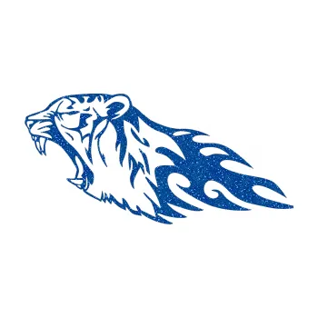 Samolepicí dekorace na vozidlo Animal flames 073 levá tygr (88 - Ultra Metalic modrá) SAMOLEPKA NA AUTO, NÁLEPKA, FÓLIE, POLEP, TUNING, VLASTNÍ TEXT, TISK, AUTOSAMOLEPKY.cz, POLEPY, OBRÁZEK, LOGO, 3D STICKERS