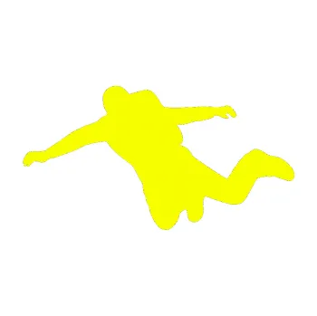 Samolepicí dekorace na vozidlo Parašutista 001 levá (70 - Fluorescentní žlutá) SAMOLEPKA NA AUTO, NÁLEPKA, FÓLIE, POLEP, TUNING, VLASTNÍ TEXT, TISK, AUTOSAMOLEPKY.cz, POLEPY, OBRÁZEK, LOGO, 3D STICKERS