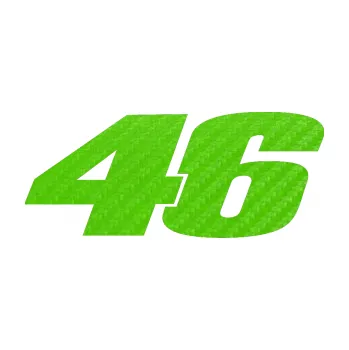 Samolepící dekorace SAMOLEPKA 46 Valentino Rossi jednobarevná (58 - 3D karbon zelený kawasaki) NA AUTO, NÁLEPKA, FÓLIE, POLEP, TUNING, VLASTNÍ TEXT, TISK, AUTOSAMOLEPKY.cz, POLEPY, OBRÁZEK, LOGO, SAMOLEPKY