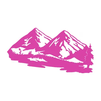 Samolepící dekorace Krajina hory 012 pravá (16 - růžová) SAMOLEPKA NA AUTO, NÁLEPKA, FÓLIE, POLEP, TUNING, VLASTNÍ TEXT, TISK, AUTOSAMOLEPKY.cz, POLEPY, OBRÁZEK, LOGO, 3D STICKERS