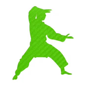 Polep vozidla Karate 006 pravá (58 - 3D karbon zelený kawasaki) SAMOLEPKA NA AUTO, NÁLEPKA, FÓLIE, POLEP, TUNING, VLASTNÍ TEXT, TISK, AUTOSAMOLEPKY.cz, POLEPY, OBRÁZEK, LOGO, 3D STICKERS