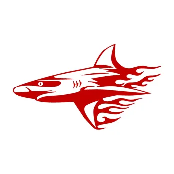 Samolepicí dekorace na vozidlo Animal flames 031 levá žralok (18 - tmavě červená) SAMOLEPKA NA AUTO, NÁLEPKA, FÓLIE, POLEP, TUNING, VLASTNÍ TEXT, TISK, AUTOSAMOLEPKY.cz, POLEPY, OBRÁZEK, LOGO, 3D STICKERS