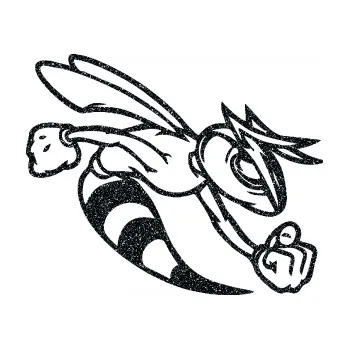 Samolepicí dekorace na vozidlo Rozzuřená vosa 001 pravá (85 - Ultra Metalic černá) SAMOLEPKA NA AUTO, NÁLEPKA, FÓLIE, POLEP, TUNING, VLASTNÍ TEXT, TISK, AUTOSAMOLEPKY.cz, POLEPY, OBRÁZEK, LOGO, 3D STICKERS