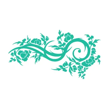 Samolepící dekorace Květina dekor 013 levá (25 - tyrkysová) SAMOLEPKA NA AUTO, NÁLEPKA, FÓLIE, POLEP, TUNING, VLASTNÍ TEXT, TISK, AUTOSAMOLEPKY.cz, POLEPY, OBRÁZEK, LOGO, 3D STICKERS