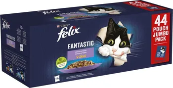 Krmivo pro kočku Purina Felix Fantastic Adult kapsička hovězí/kuřecí/tuňák/losos