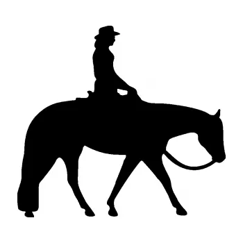 Samolepící dekorace SAMOLEPKA Kůň 082 pravá kovbojka na koni (01 - černá) NA AUTO, NÁLEPKA, FÓLIE, POLEP, TUNING, VLASTNÍ TEXT, TISK, AUTOSAMOLEPKY.cz, POLEPY, OBRÁZEK, LOGO, SAMOLEPKY