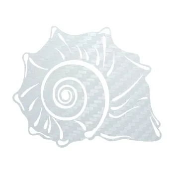 Samolepící dekorace SAMOLEPKA Mušle pravá ulita (51 - 3D karbon bílý) NA AUTO, NÁLEPKA, FÓLIE, POLEP, TUNING, VLASTNÍ TEXT, TISK, AUTOSAMOLEPKY.cz, POLEPY, OBRÁZEK, LOGO, SAMOLEPKY