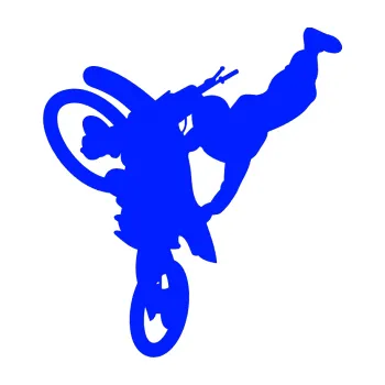 Samolepící dekorace Motorka 032 levá motokros freestyle (19 - modrá dynamic) SAMOLEPKA NA AUTO, NÁLEPKA, FÓLIE, POLEP, TUNING, VLASTNÍ TEXT, TISK, AUTOSAMOLEPKY.cz, POLEPY, OBRÁZEK, LOGO, 3D STICKERS