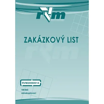 Zakázkový list A5 NCR blok 100 listů RVM 20060014