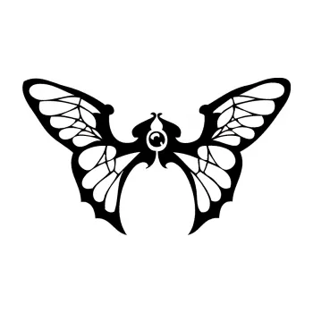 Samolepící dekorace SAMOLEPKA Motýl 001 levá (01 - černá) NA AUTO, NÁLEPKA, FÓLIE, POLEP, TUNING, VLASTNÍ TEXT, TISK, AUTOSAMOLEPKY.cz, POLEPY, OBRÁZEK, LOGO, SAMOLEPKY