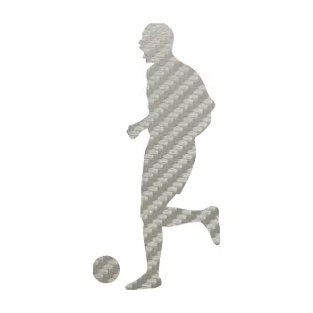 Samolepicí dekorace na vozidlo Fotbalista 029 levá (52 - 3D karbon stříbrný) SAMOLEPKA NA AUTO, NÁLEPKA, FÓLIE, POLEP, TUNING, VLASTNÍ TEXT, TISK, AUTOSAMOLEPKY.cz, POLEPY, OBRÁZEK, LOGO, 3D STICKERS