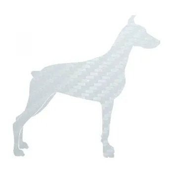 Polep vozidla SAMOLEPKA Pes 088 pravá Dobrman (51 - 3D karbon bílý) NA AUTO, NÁLEPKA, FÓLIE, POLEP, TUNING, VLASTNÍ TEXT, TISK, AUTOSAMOLEPKY.cz, POLEPY, OBRÁZEK, LOGO, SAMOLEPKY