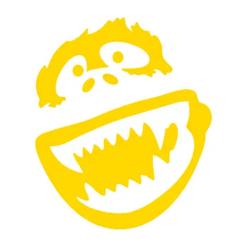 Samolepicí dekorace na vozidlo Gorila 002 levá (13 - jasně žlutá) SAMOLEPKA NA AUTO, NÁLEPKA, FÓLIE, POLEP, TUNING, VLASTNÍ TEXT, TISK, AUTOSAMOLEPKY.cz, POLEPY, OBRÁZEK, LOGO, 3D STICKERS