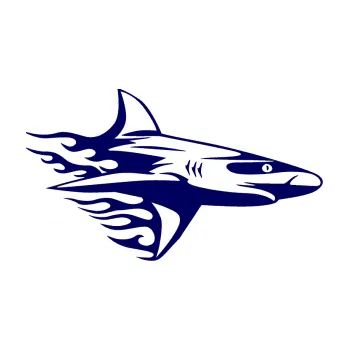 Samolepicí dekorace na vozidlo Animal flames 031 pravá žralok (23 - tmavě modrá) SAMOLEPKA NA AUTO, NÁLEPKA, FÓLIE, POLEP, TUNING, VLASTNÍ TEXT, TISK, AUTOSAMOLEPKY.cz, POLEPY, OBRÁZEK, LOGO, 3D STICKERS