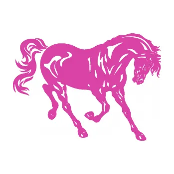 Samolepící dekorace Kůň 056 pravá (16 - růžová) SAMOLEPKA NA AUTO, NÁLEPKA, FÓLIE, POLEP, TUNING, VLASTNÍ TEXT, TISK, AUTOSAMOLEPKY.cz, POLEPY, OBRÁZEK, LOGO, 3D STICKERS