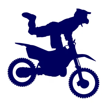Samolepící dekorace Motorka 038 pravá motokros freestyle (23 - tmavě modrá) SAMOLEPKA NA AUTO, NÁLEPKA, FÓLIE, POLEP, TUNING, VLASTNÍ TEXT, TISK, AUTOSAMOLEPKY.cz, POLEPY, OBRÁZEK, LOGO, 3D STICKERS