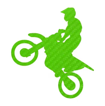 Samolepící dekorace SAMOLEPKA Motorka 024 levá motokros (58 - 3D karbon zelený kawasaki) NA AUTO, NÁLEPKA, FÓLIE, POLEP, TUNING, VLASTNÍ TEXT, TISK, AUTOSAMOLEPKY.cz, POLEPY, OBRÁZEK, LOGO, SAMOLEPKY