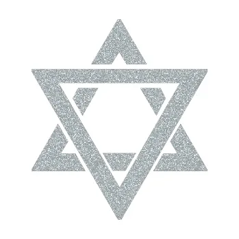 samolepka Hexagram (91 - Ultra Metalic stříbrná metalíza) SAMOLEPKA NA AUTO, NÁLEPKA, FÓLIE, POLEP, TUNING, VLASTNÍ TEXT, TISK, AUTOSAMOLEPKY.cz, POLEPY, OBRÁZEK, LOGO, 3D STICKERS