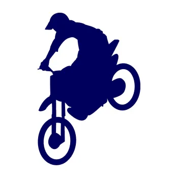 Samolepící dekorace SAMOLEPKA Motorka 016 levá motokros (23 - tmavě modrá) NA AUTO, NÁLEPKA, FÓLIE, POLEP, TUNING, VLASTNÍ TEXT, TISK, AUTOSAMOLEPKY.cz, POLEPY, OBRÁZEK, LOGO, SAMOLEPKY