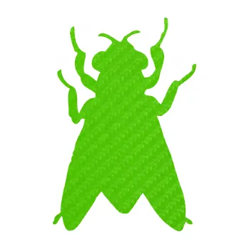 Samolepící dekorace SAMOLEPKA Moucha 001 (58 - 3D karbon zelený kawasaki) NA AUTO, NÁLEPKA, FÓLIE, POLEP, TUNING, VLASTNÍ TEXT, TISK, AUTOSAMOLEPKY.cz, POLEPY, OBRÁZEK, LOGO, SAMOLEPKY