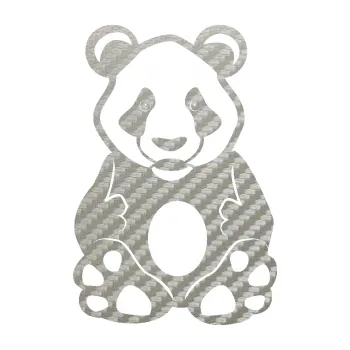 Samolepící dekorace Panda 006 (52 - 3D karbon stříbrný) SAMOLEPKA NA AUTO, NÁLEPKA, FÓLIE, POLEP, TUNING, VLASTNÍ TEXT, TISK, AUTOSAMOLEPKY.cz, POLEPY, OBRÁZEK, LOGO, 3D STICKERS
