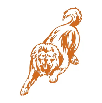 Polep vozidla SAMOLEPKA Pes 031 levá (26 - oříšková) NA AUTO, NÁLEPKA, FÓLIE, POLEP, TUNING, VLASTNÍ TEXT, TISK, AUTOSAMOLEPKY.cz, POLEPY, OBRÁZEK, LOGO, SAMOLEPKY