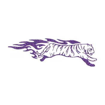 Samolepicí dekorace na vozidlo Animal flames 079 pravá tygr (87 - Ultra Metalic fialová) SAMOLEPKA NA AUTO, NÁLEPKA, FÓLIE, POLEP, TUNING, VLASTNÍ TEXT, TISK, AUTOSAMOLEPKY.cz, POLEPY, OBRÁZEK, LOGO, 3D STICKERS