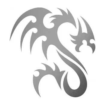 Samolepicí dekorace na vozidlo Dragon 012 pravá (42 - stříbrná metalíza) SAMOLEPKA NA AUTO, NÁLEPKA, FÓLIE, POLEP, TUNING, VLASTNÍ TEXT, TISK, AUTOSAMOLEPKY.cz, POLEPY, OBRÁZEK, LOGO, 3D STICKERS