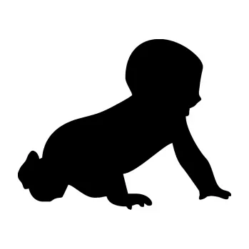 samolepka Dítě v autě 025 pravá miminko silueta (01 - černá) SAMOLEPKA NA AUTO, NÁLEPKA, FÓLIE, POLEP, TUNING, VLASTNÍ TEXT, TISK, AUTOSAMOLEPKY.cz, POLEPY, OBRÁZEK, LOGO, 3D STICKERS