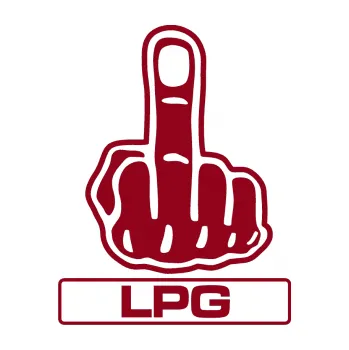 Samolepicí dekorace na vozidlo Fuck off LPG (07 - bordó vínová) SAMOLEPKA NA AUTO, NÁLEPKA, FÓLIE, POLEP, TUNING, VLASTNÍ TEXT, TISK, AUTOSAMOLEPKY.cz, POLEPY, OBRÁZEK, LOGO, 3D STICKERS