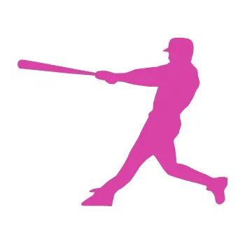 Samolepicí dekorace na vozidlo Baseball 004 levá (16 - růžová) SAMOLEPKA NA AUTO, NÁLEPKA, FÓLIE, POLEP, TUNING, VLASTNÍ TEXT, TISK, AUTOSAMOLEPKY.cz, POLEPY, OBRÁZEK, LOGO, 3D STICKERS