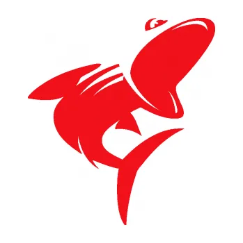 Polep vozidla SAMOLEPKA Ryba 016 pravá (10 - červená) NA AUTO, NÁLEPKA, FÓLIE, POLEP, TUNING, VLASTNÍ TEXT, TISK, AUTOSAMOLEPKY.cz, POLEPY, OBRÁZEK, LOGO, SAMOLEPKY