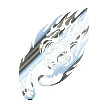 Samolepicí dekorace na vozidlo Animal flames 015 levá tygr (80 - chrom fólie stříbrná zrcadlová) SAMOLEPKA NA AUTO, NÁLEPKA, FÓLIE, POLEP, TUNING, VLASTNÍ TEXT, TISK, AUTOSAMOLEPKY.cz, POLEPY, OBRÁZEK, LOGO, 3D STICKERS