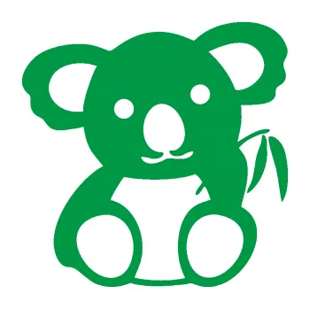 Samolepící dekorace Koala 001 levá (12 - zelená) SAMOLEPKA NA AUTO, NÁLEPKA, FÓLIE, POLEP, TUNING, VLASTNÍ TEXT, TISK, AUTOSAMOLEPKY.cz, POLEPY, OBRÁZEK, LOGO, 3D STICKERS